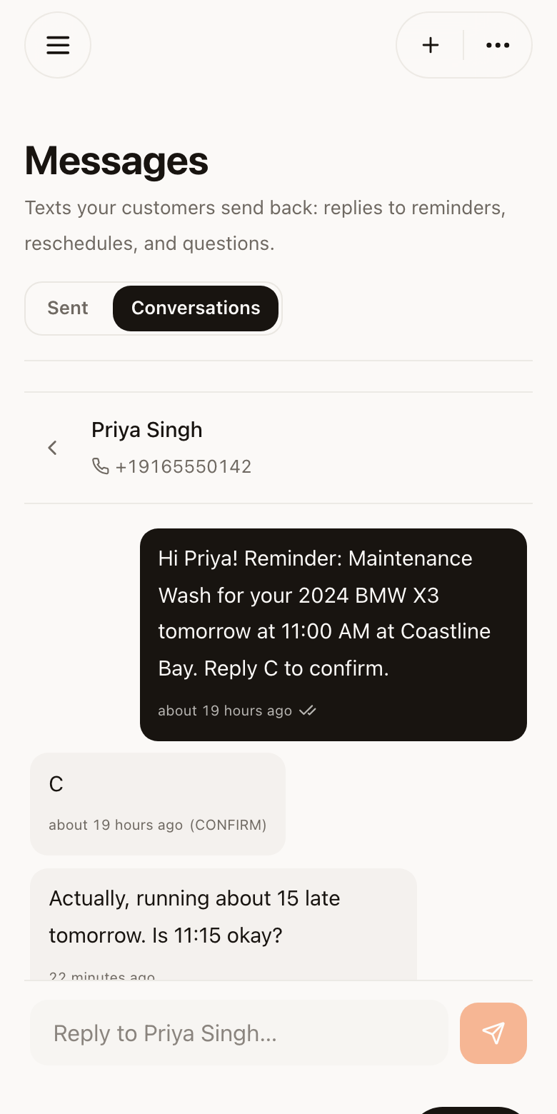 Automated Texting on mobile
